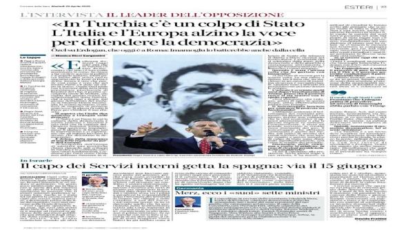 Erdoğan'ı İtalya'da bu manşet karşıladı