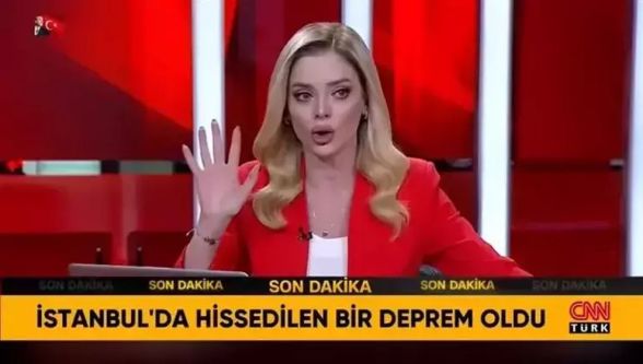 Spiker Bozbeyoğlu, depreme canlı yayında yakalandı
