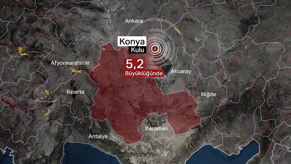 Konya'da 5.2 büyüklüğünde deprem! Ankara ve çevre illerde hissedildi