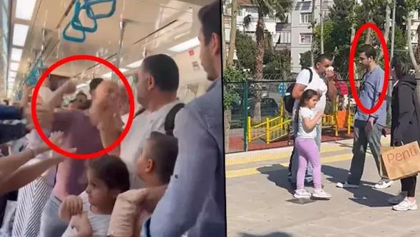 Marmaray'da çocuklarının yanında babalarına yumruklu saldırı!