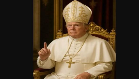 Trump, kendisini Papa olarak gösteren fotoğraf paylaştı