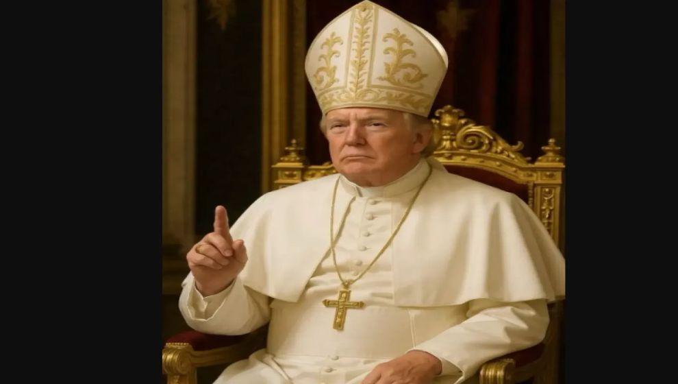 Trump, kendisini Papa olarak gösteren fotoğraf paylaştı