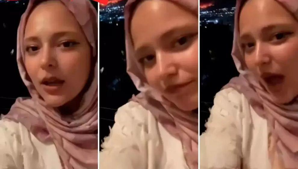 Bursa’daki yangını arkasına alıp ‘yanıyor yanaklarım’ şarkısıyla video çekti
