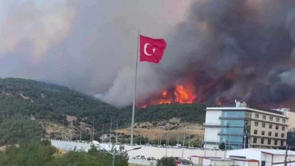 Çanakkale'de orman yangını bir anda büyüdü: 785 kişi tahliye edildi