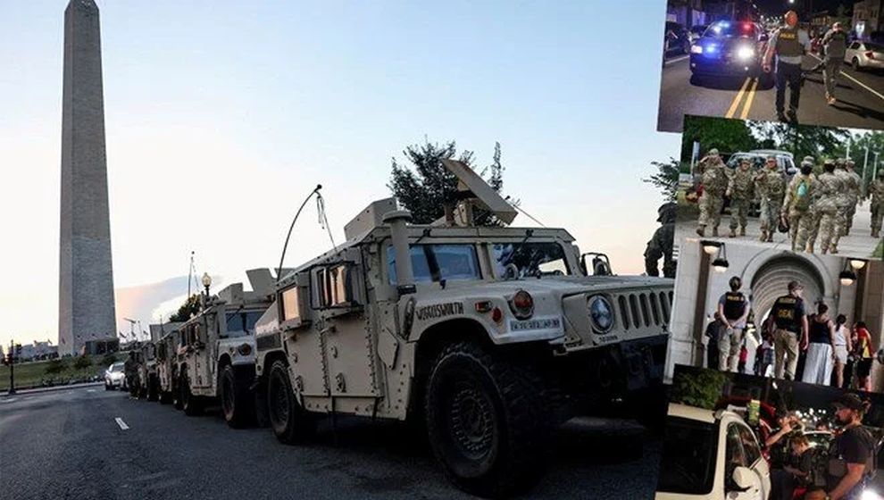 ABD Başkanı Trump başkent Washington'a asker yığdı