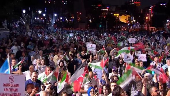 Beyazıt'tan Ayasofya'ya Gazze yürüyüşü