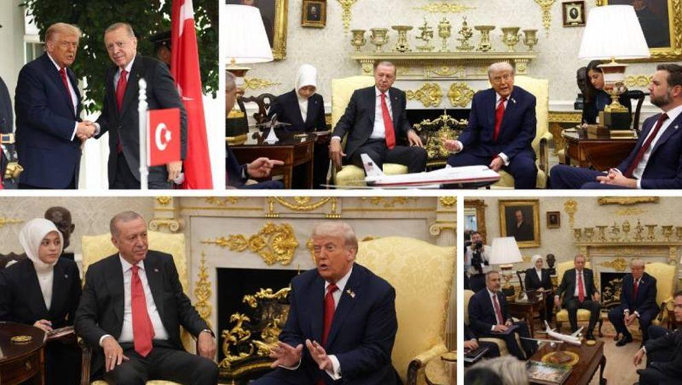 Erdoğan ve Trump Beyaz Saray'da: 'Toplantımız iyi geçerse Türkiye'ye yaptırımları hemen kaldırabiliriz'