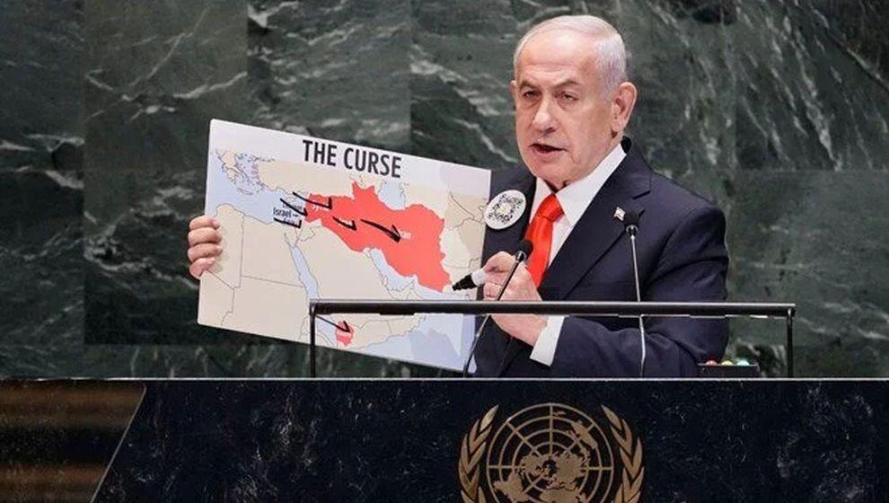 Soykırımcı Netanyahu BM'de boş salona konuştu... Zorba konuşmasını Gazze'ye hoparlörlerle dinletti!