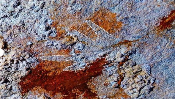 Endonezya'daki 'kırmızı pençeli el' tarihteki en eski mağara resmi