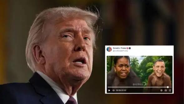 Obama'dan Trump'ın paylaştığı maymunlu ırkçı videoya yanıt: "Utanç hissi kalmamış adam"