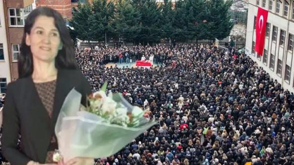 Görev yaptığı okulda öldürülen Fatma Nur öğretmene gözyaşlarıyla veda